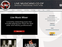 Tablet Screenshot of livemusicianscoop.com